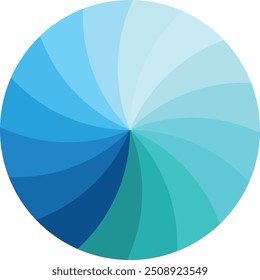 azul cor do céu torcer listras em forma de círculo, combinação com a sua elegância e profundidade. azul céu cor vetor ilustração.