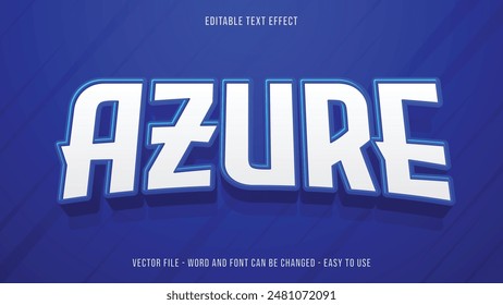 Blue sky editable text effect, editable text 3d style