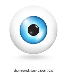 Blue Sky Eyeball Icon Realistic Illustration Stock Vector (royalty Free 