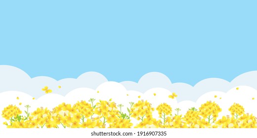 菜の花 青空 のイラスト素材 画像 ベクター画像 Shutterstock