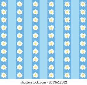 Patrón de flores del cielo azul por rayas sin soldadura Para textil de pared de impresión