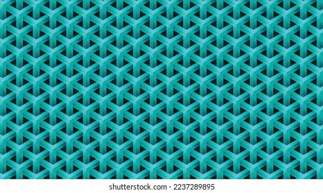 Blue and blue sky Geometric 3D Pattern