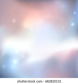 Blue sky and glow of the clouds. Abstract background.