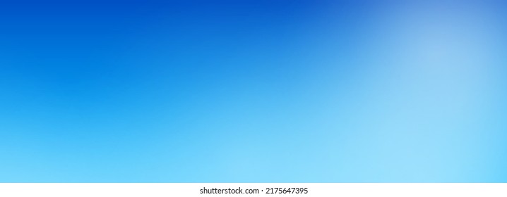 Blue sky gradient mesh background. Soft clouds. Realistic vector illustration.