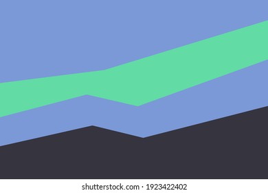 Blue sky. Green, blue and black mountains silhouette. Coniferous forest. Fir trees. Graphic design. Nature and ecology. Horizontal abstract texture. For social media, posters and post cards