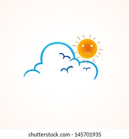 Blue sky icon