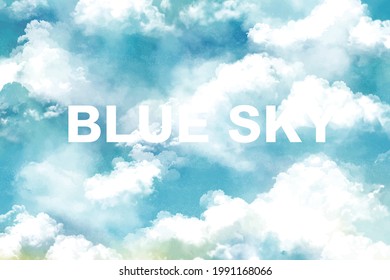 blue sky illustration on ai