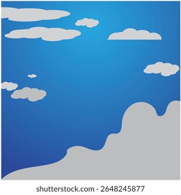 Blue sky illustration vector and design