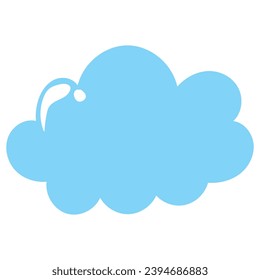 blue sky isolated on white background
