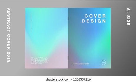 Blue sky liquid book report Cover 2019, Template layout design, Cover book. Vector illustration, Presentation gradient background.