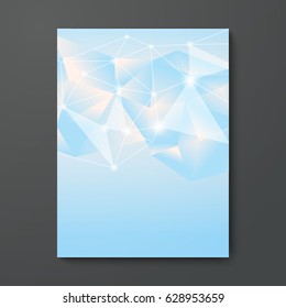 blue sky Low Poly Artboard Lay out Cover  background Vector