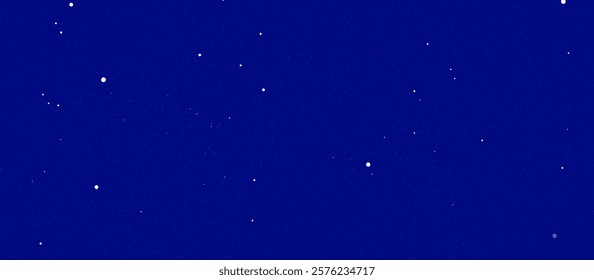 Blue sky with many stars in the shape of the milky way, astronomy background, Vector illustration. landscape