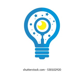 blue sky night light image vector icon logo symbol