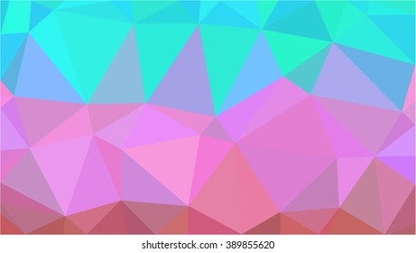 Blue sky pink polygonal background