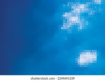 Blue sky with realistic clouds. Vector background.