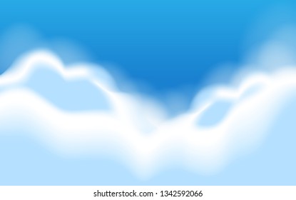 A blue sky scene illustration
