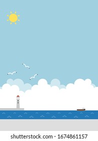 Blue sky and sea background