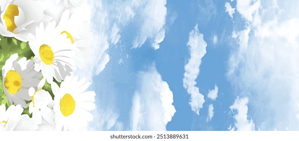 Cielo azul de fondo sin fisuras y nubes blancas esponjosas en día soleado