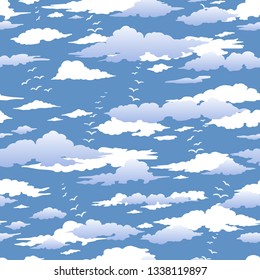 Blue Sky Seamless Pattern