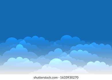 blue sky with shiny clouds background design