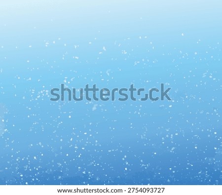 blue sky snow falling flake