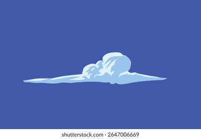 Céu azul e formas de nuvens azuis macias ilustração adequada para fundos, construção de cenas e elementos de design