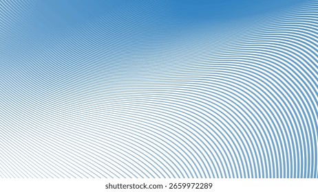 Fondo Abstractas de líneas onduladas de rayas azules para Diseño web moderno, arte digital y presentación de interfaz de usuario