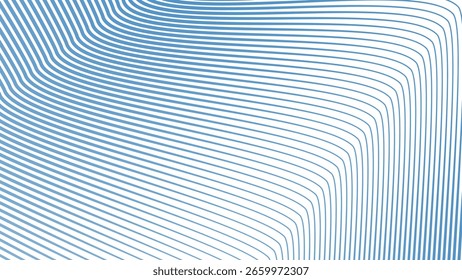 Blue Sky Stripes Wavy Line Abstract Background for Modern Web Design, Digital Art, and UI Presentation