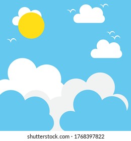 blauer Himmel und Logo-Vektorgrafik