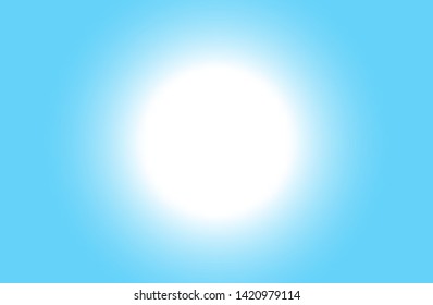 Blue sky with the sun vector background. illustration abstract colorful gradient wallpaper texture for website design, banner business social media advertising. 