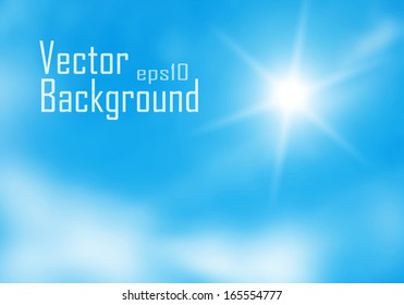 Blue sky. Vector background.