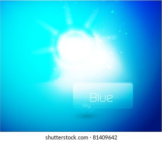 Blue sky vector background