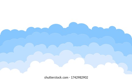 Сlouds. Blue sky. Vector illustration.