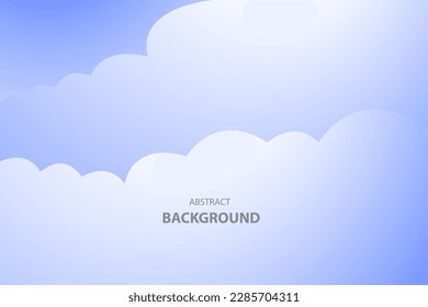 Blue sky vector modern background and white space for text and message. concept design
