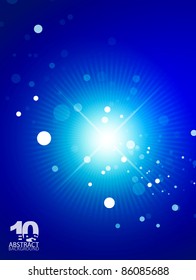 Blue sky vector shiny abstract background