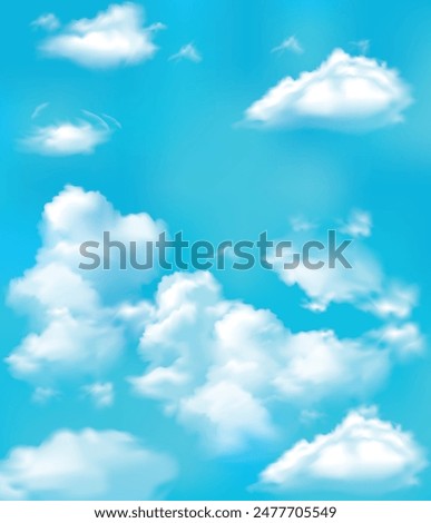 Blue sky vector.mess effect cotton clouds.