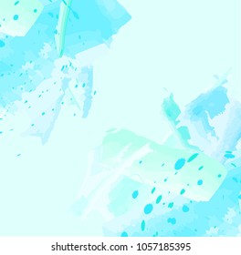 blue sky watercolor background. abstract blue sky watercolor painting background. vector illustration. vector illustration