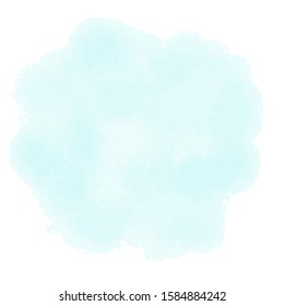 Blue sky watercolor circle  background  