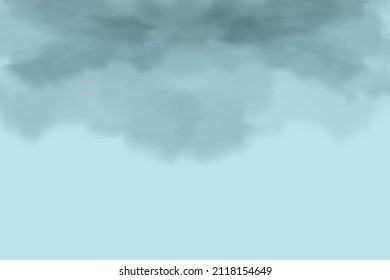Cielo azul con nubes blancas. El cielo de verano es un día de descanso colorido Buen tiempo y hermosa naturaleza por la mañana