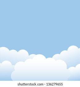 Blue sky with white clouds