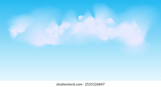 Cielo azul con nubes blancas. Cielo azul claro con algunas nubes. Ilustrador de Vector