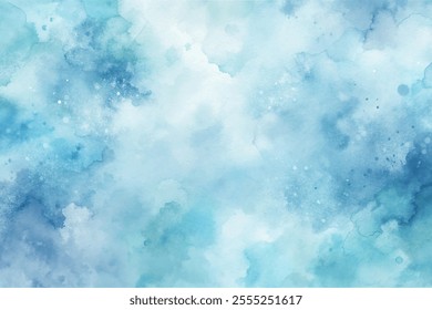 A blue sky with white clouds. The sky is filled with water droplets and the clouds are scattered throughout the sky