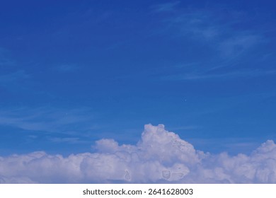 Blue sky with white clouds, Image of summer