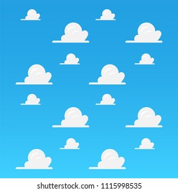 Blue sky with white clouds pattern