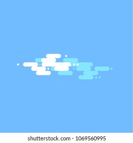 Blue sky with white clouds. Vector stock illustration