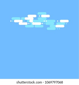 Blue sky with white clouds. Vector stock illustration