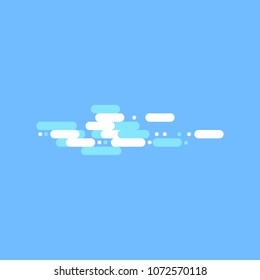 Blue sky with white clouds. Vector stock illustration