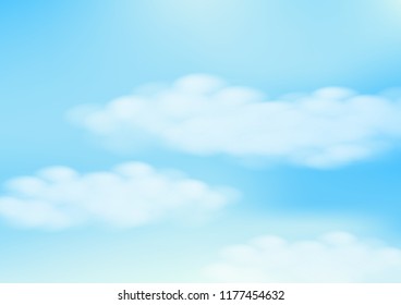 Blue sky with white clouds. Vector illustration Blue sky with white clouds. Vector illustration