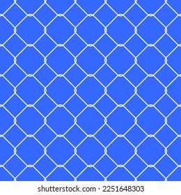 blue sky white net seamless vector pattern