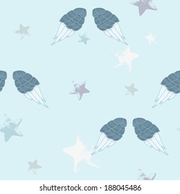 Blue sky and  wings for angels